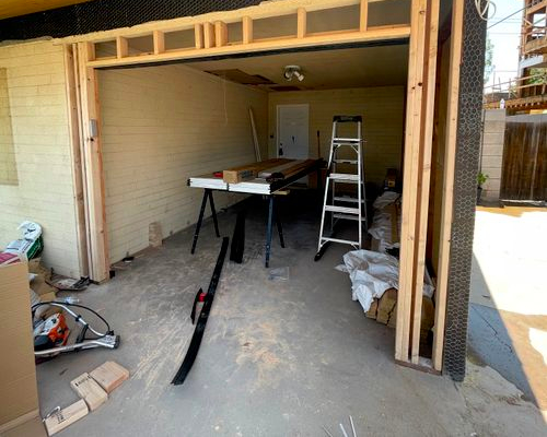 Garage Door Framing Installation